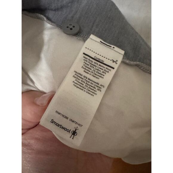 NWOT SmartWool Women's Everyday Button Down Top Gray/White Large - Picture 6 of 6